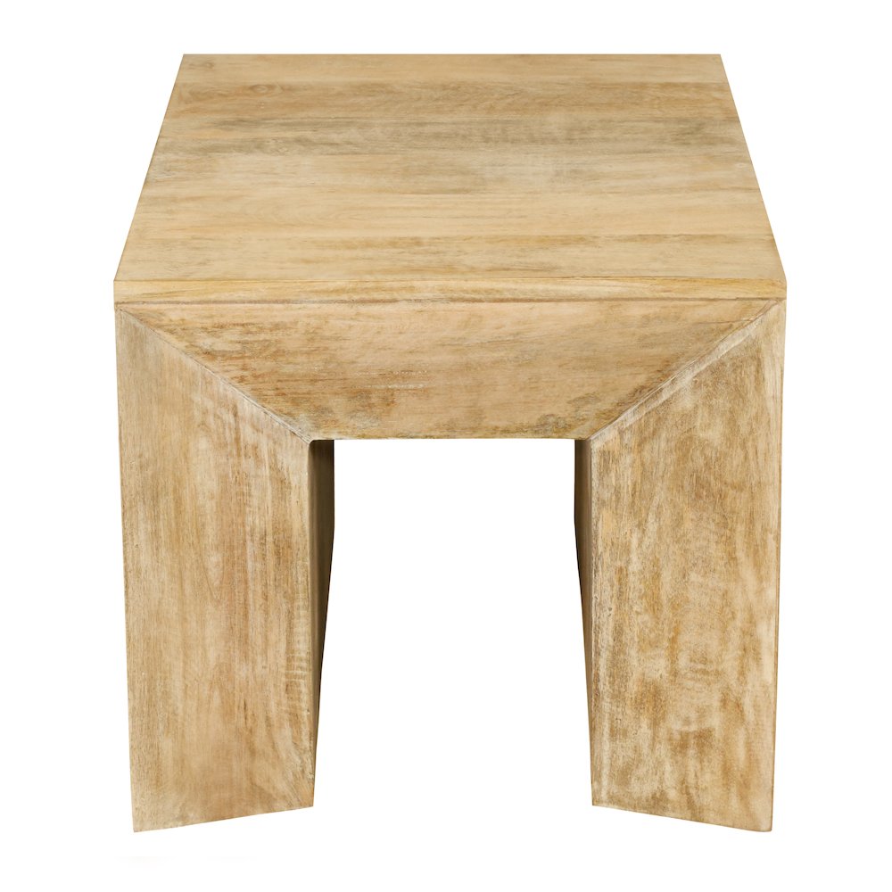 Goliath End Table in Natural on Solid Mango Wood. Picture 2
