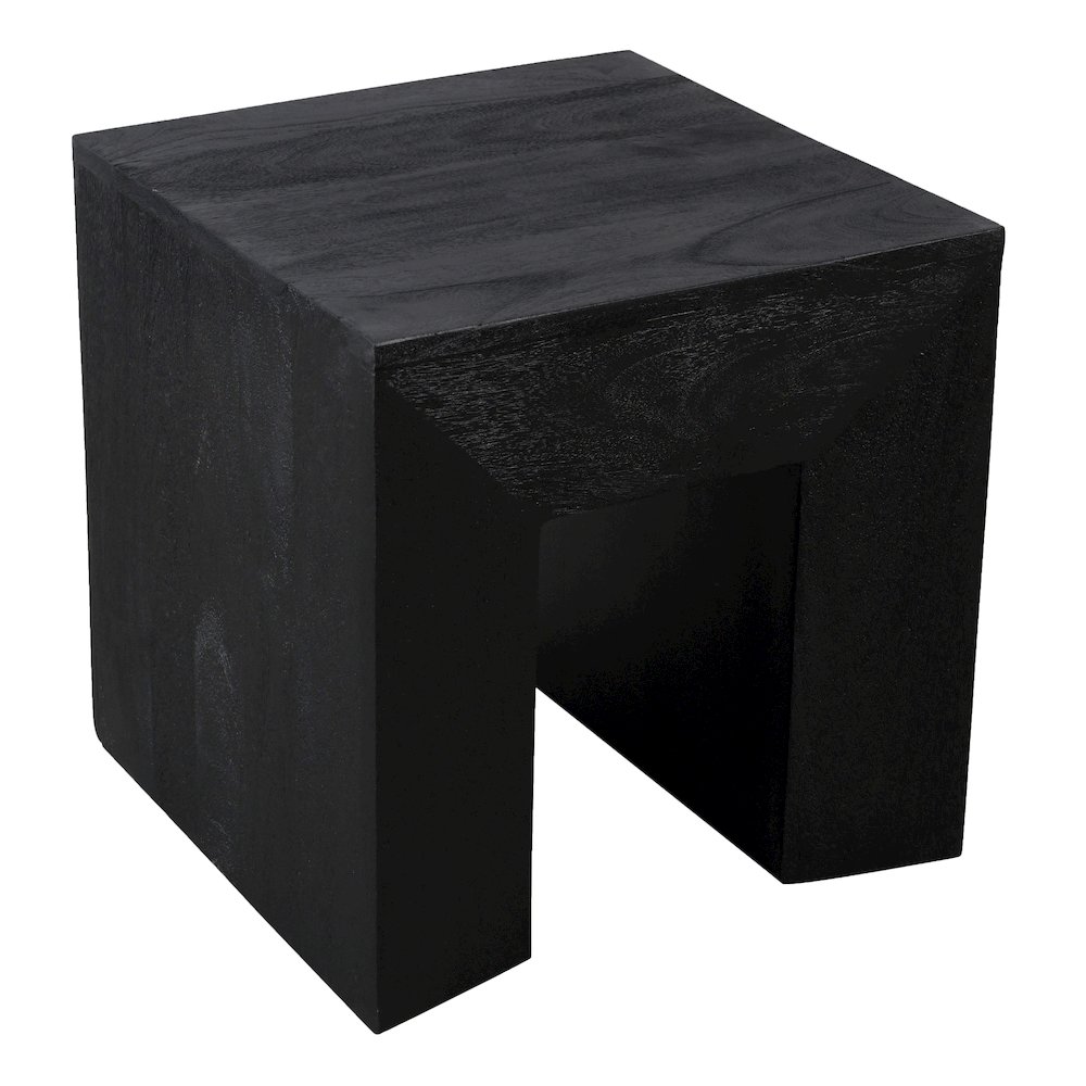 Goliath Side Table in Charcoal Gray on Solid Mango Wood. Picture 2