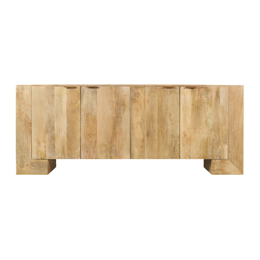 Goliath 4-Door Sideboard in Natural on Solid Mango Wood. Picture 1