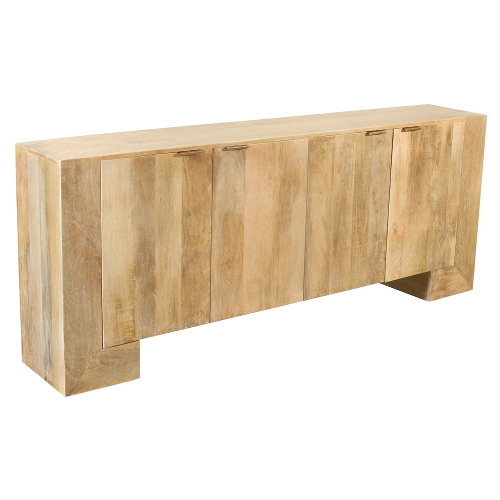Goliath 4-Door Sideboard in Natural on Solid Mango Wood. Picture 2