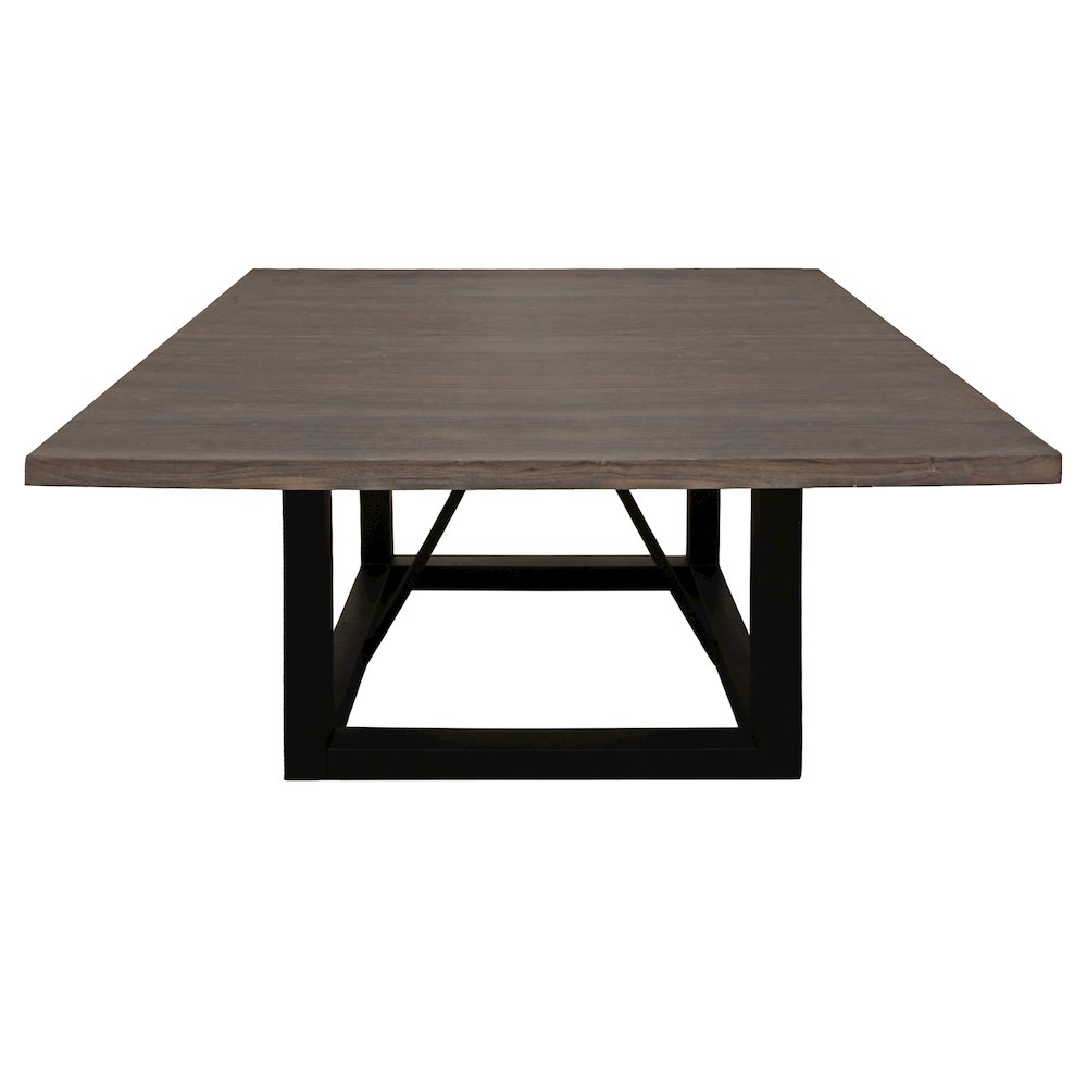 Felix 60" Braxton Square Dining Table with Mango Wood Top and Iron Legs. Picture 3
