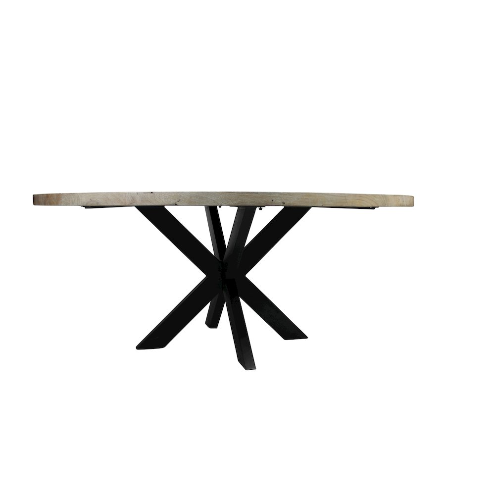 Felix 60" Dining Table with 3 sets of Cleo Teal Chairs. Picture 3