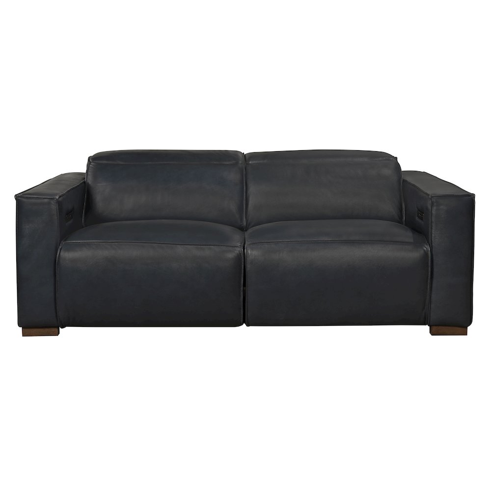 Riseholme Reclining Sofa in Blue Full-Leather. Picture 21