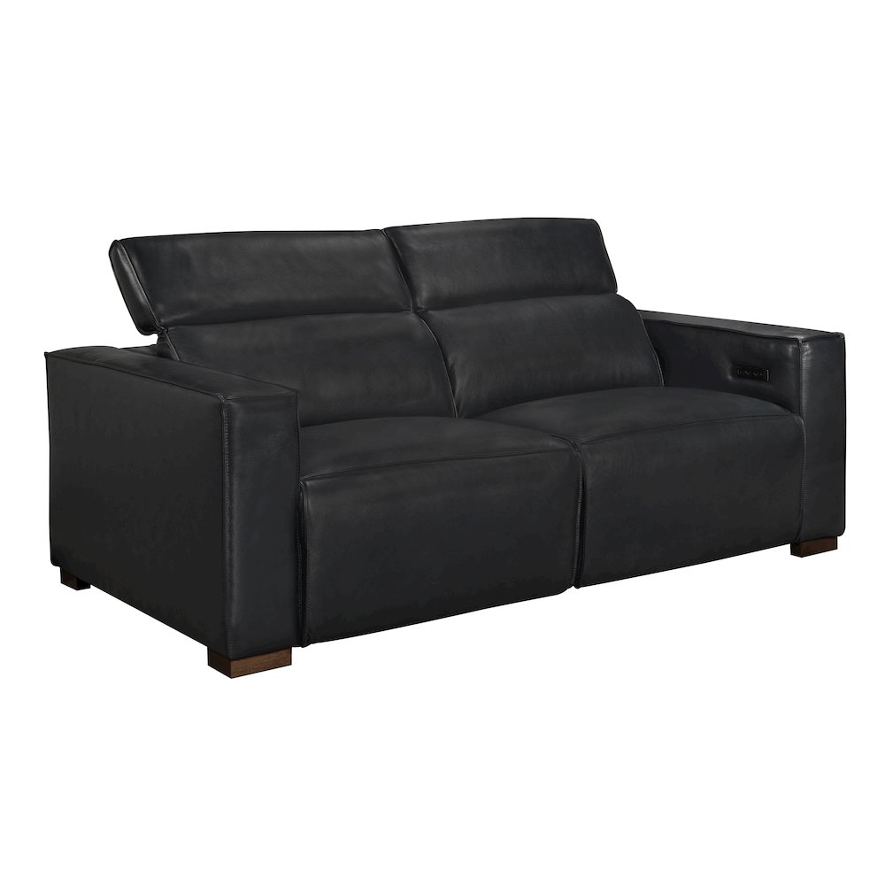 Riseholme Reclining Sofa in Blue Full-Leather. Picture 24