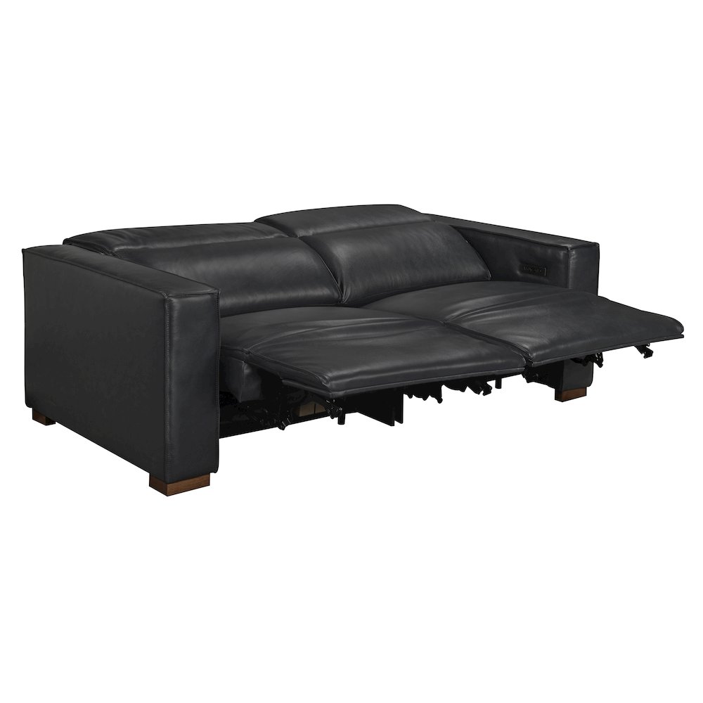 Riseholme Reclining Sofa in Blue Full-Leather. Picture 26