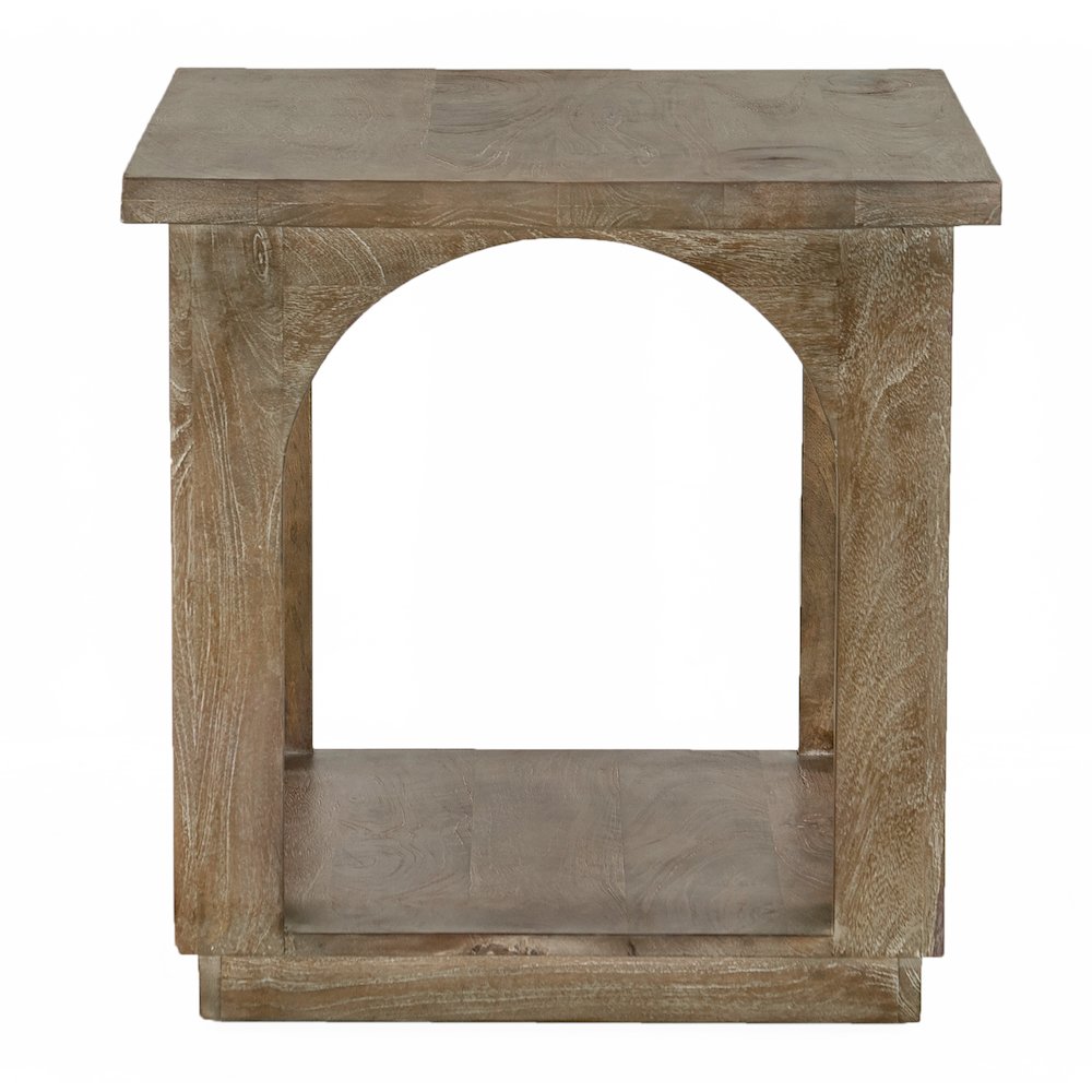 Archie Solid Wood End Table in North Creek Brown. Picture 3