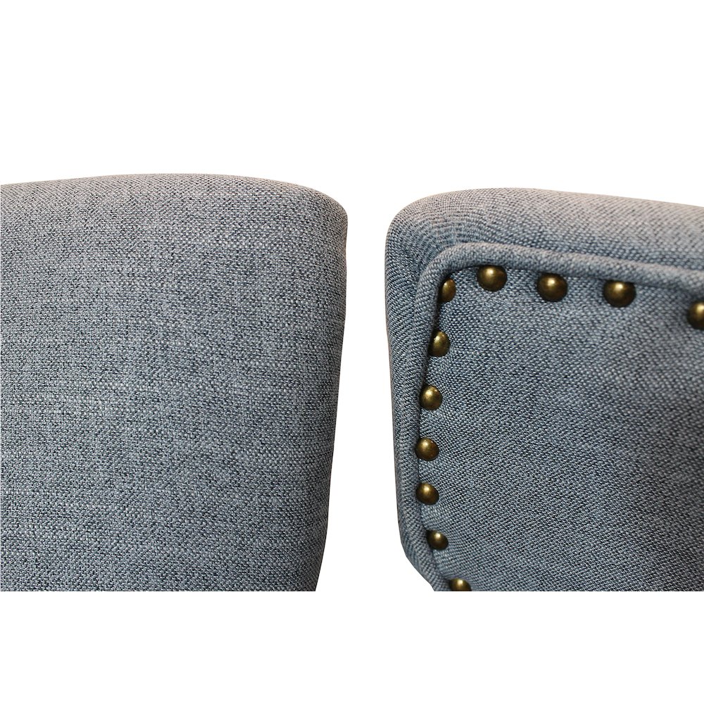 Jill Linen Fabric Side Chair Denim with Natural Legs - Set of 2. Picture 10