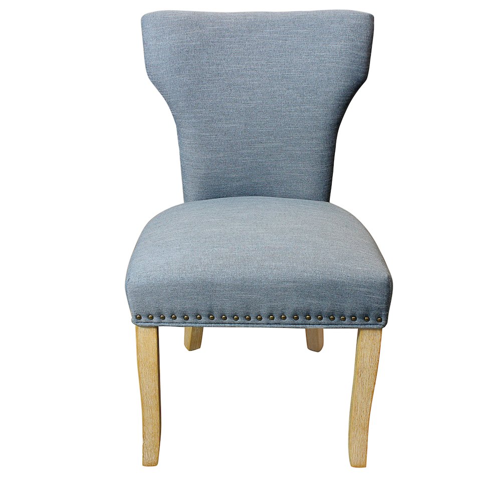 Jill Linen Fabric Side Chair Denim with Natural Legs - Set of 2. Picture 14
