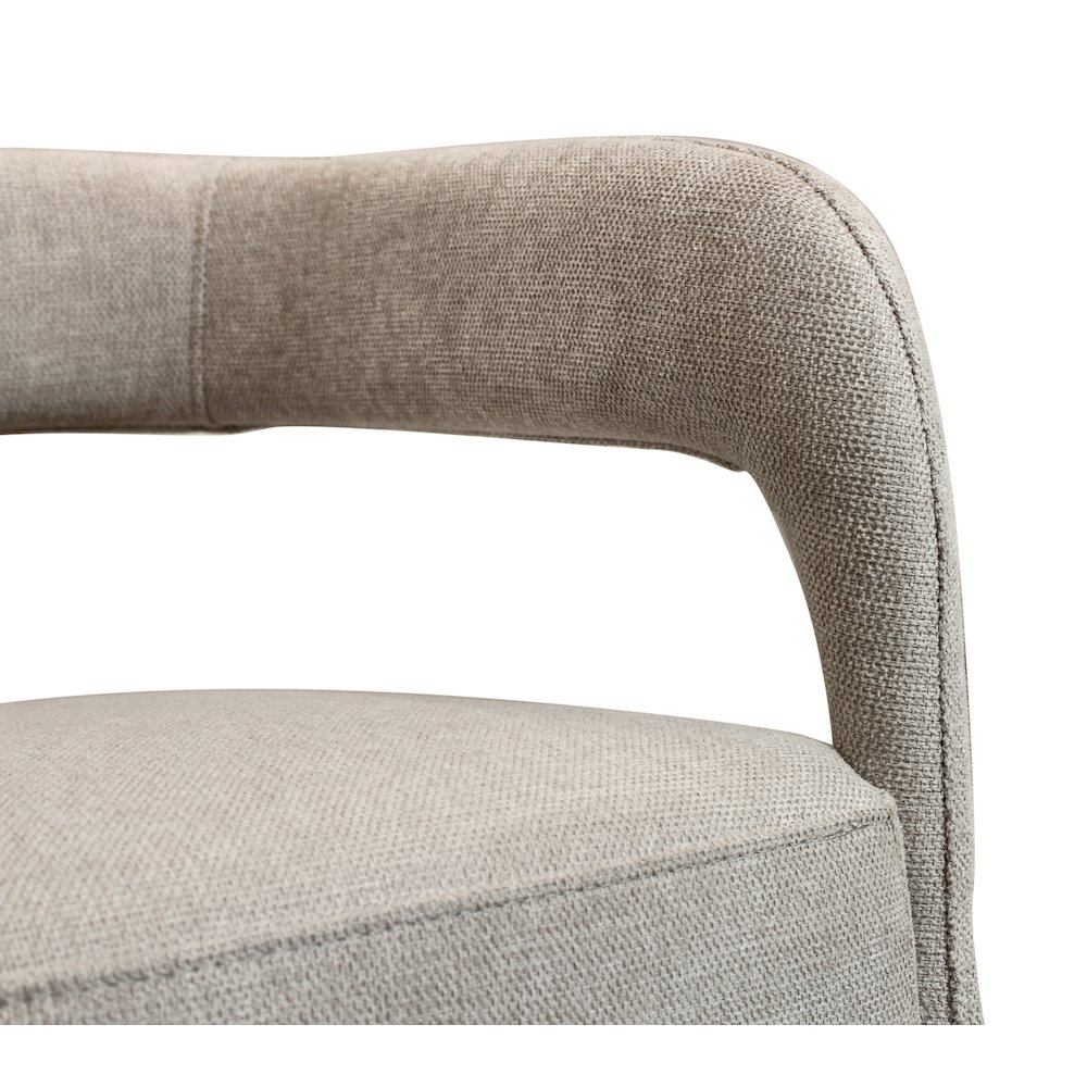 Logan 9-Piece 72" Dining Set with 8 Galway Dining Chairs in Ivory Linen Fabric. Picture 3