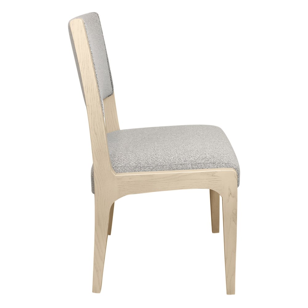 Logan 82" Dining Table, with 6 Ash Gray Boucle Dining Chairs. Picture 10