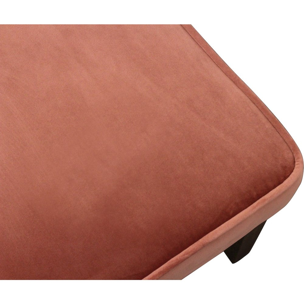 Jenna 48" Dining Table with 2 Sets of Cleo Chairs in Blush Velvet Fabric. Picture 6