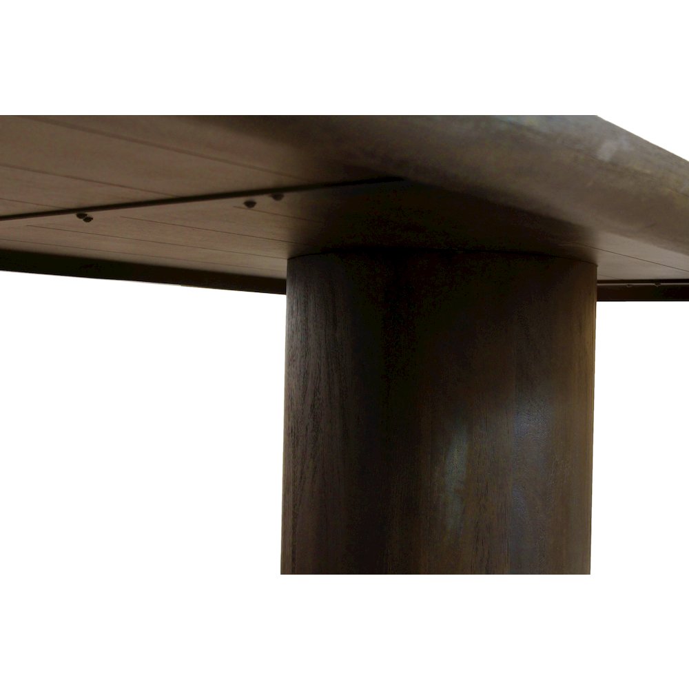 Sullivan 96" Solid Wood Rectangular Dining Table in Dark Brown Finish. Picture 3
