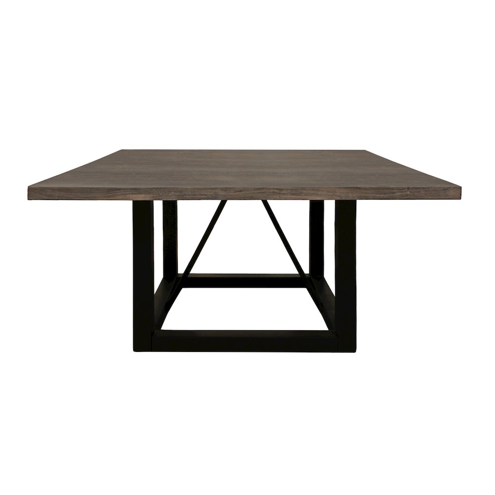 Felix 60" Braxton Square Dining Table with Mango Wood Top and Iron Legs. Picture 1