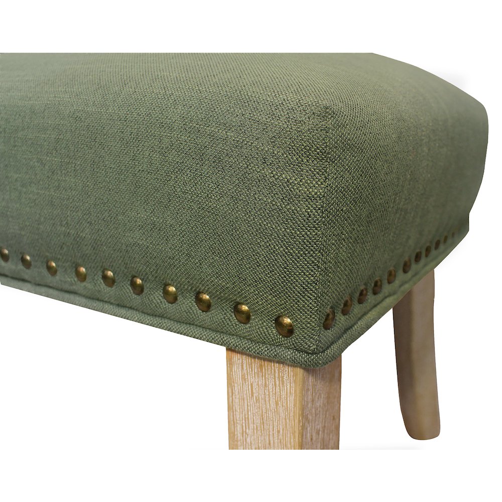 Transitional Jill Side Chair In Green Weave Fabric in Natural 2-Piece Set. Picture 16
