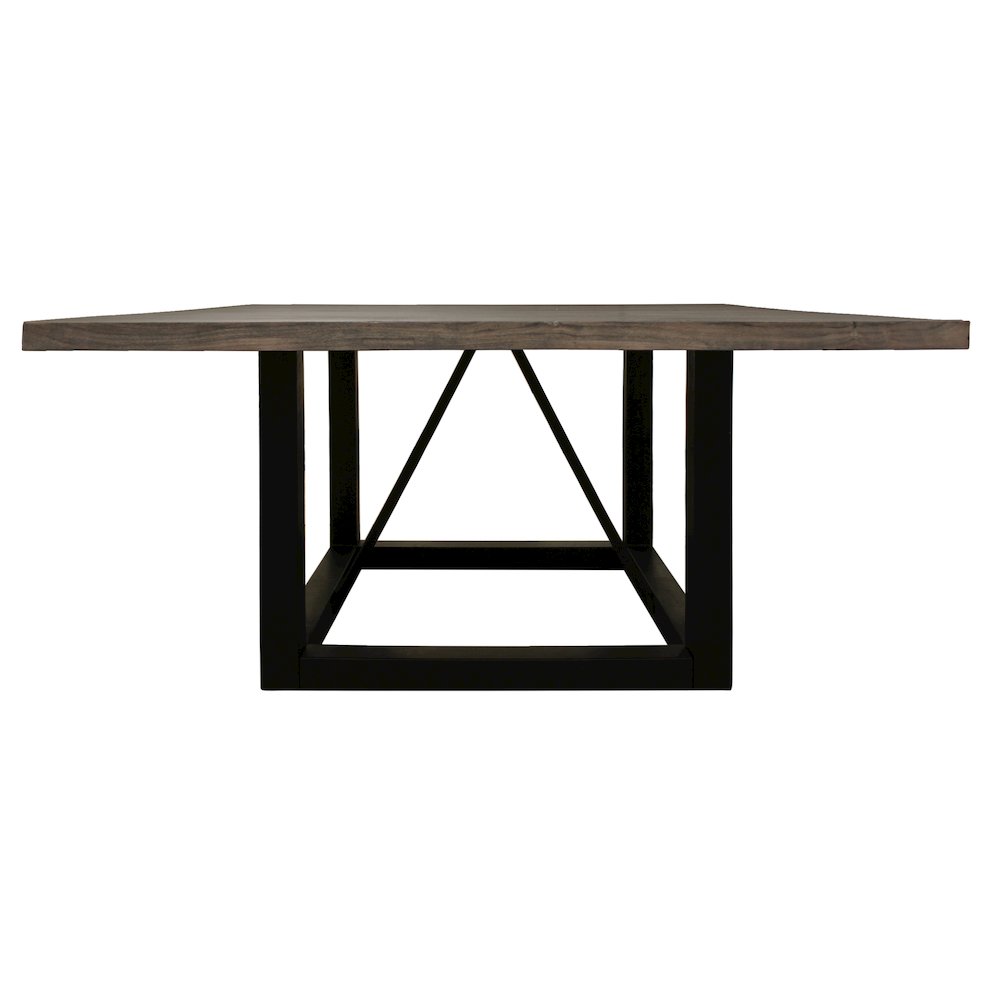 Felix 60" Braxton Square Dining Table with Mango Wood Top and Iron Legs. Picture 4