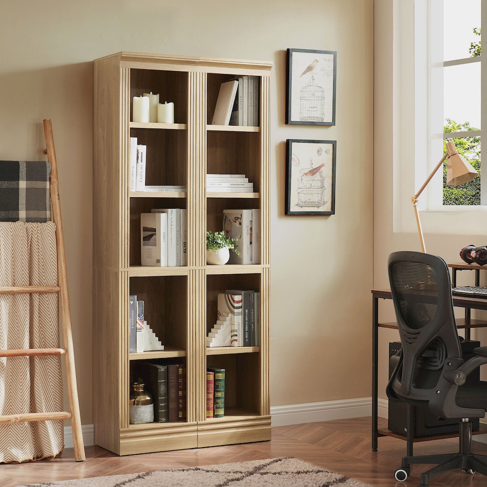 5-Shelf Narrow Bookcase, 72 in Tall Skinny Bookshelf. Picture 4
