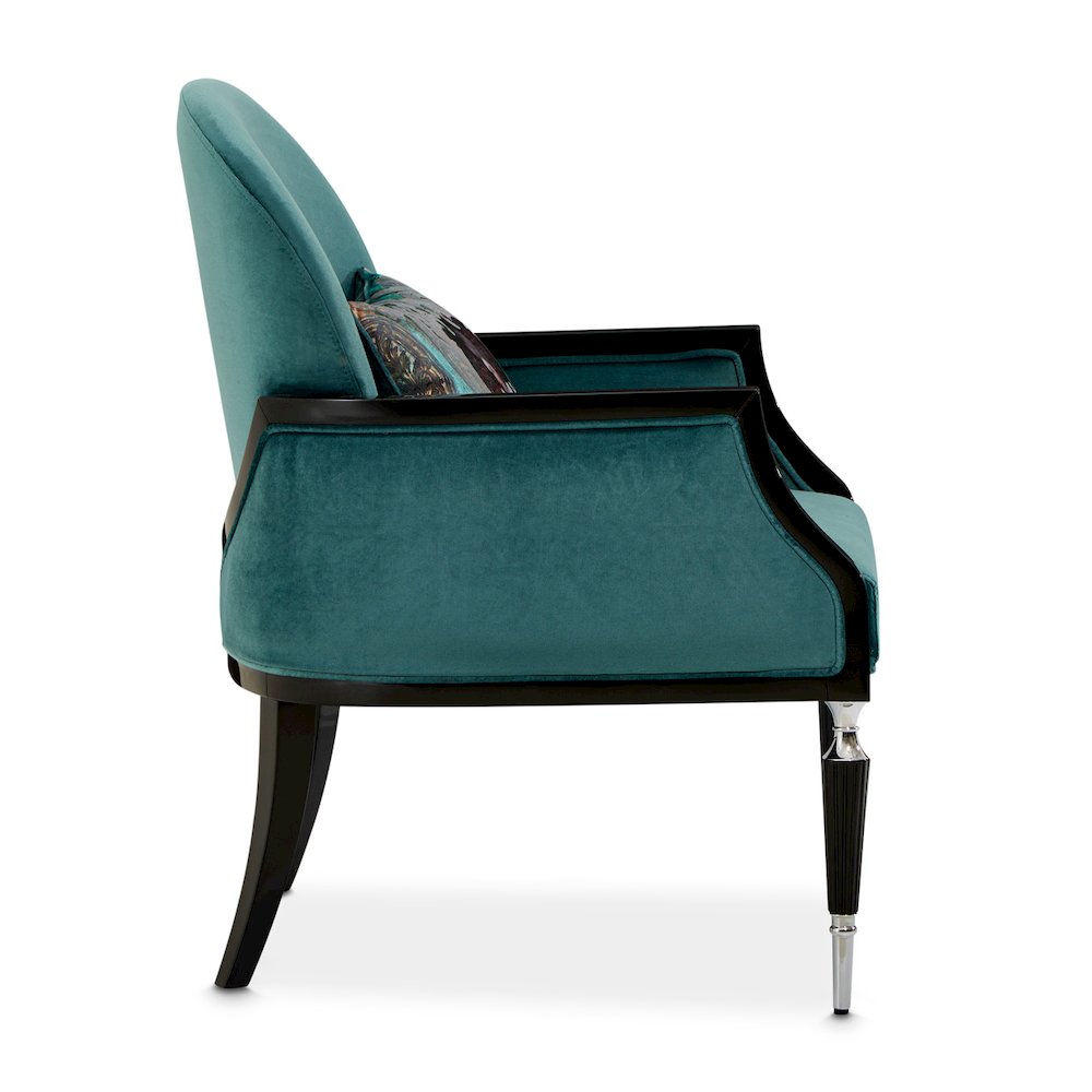 La Francaise Accent Chair - Azure/Black. Picture 4
