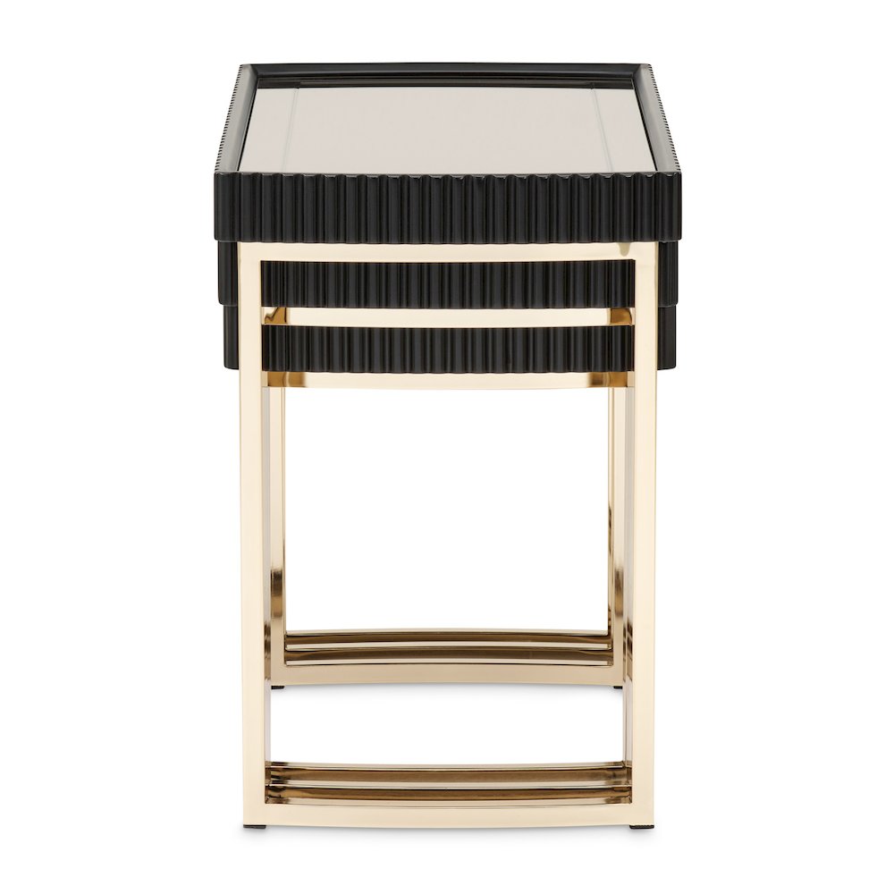 Lisbon Nesting Tables, Set of 3 - Silken Matte Black. Picture 5