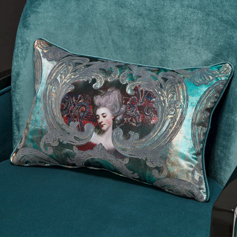 La Francaise Accent Chair - Azure/Black. Picture 11