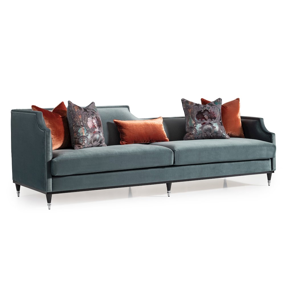 La Francaise Mansion Sofa - Azure/Black. Picture 8