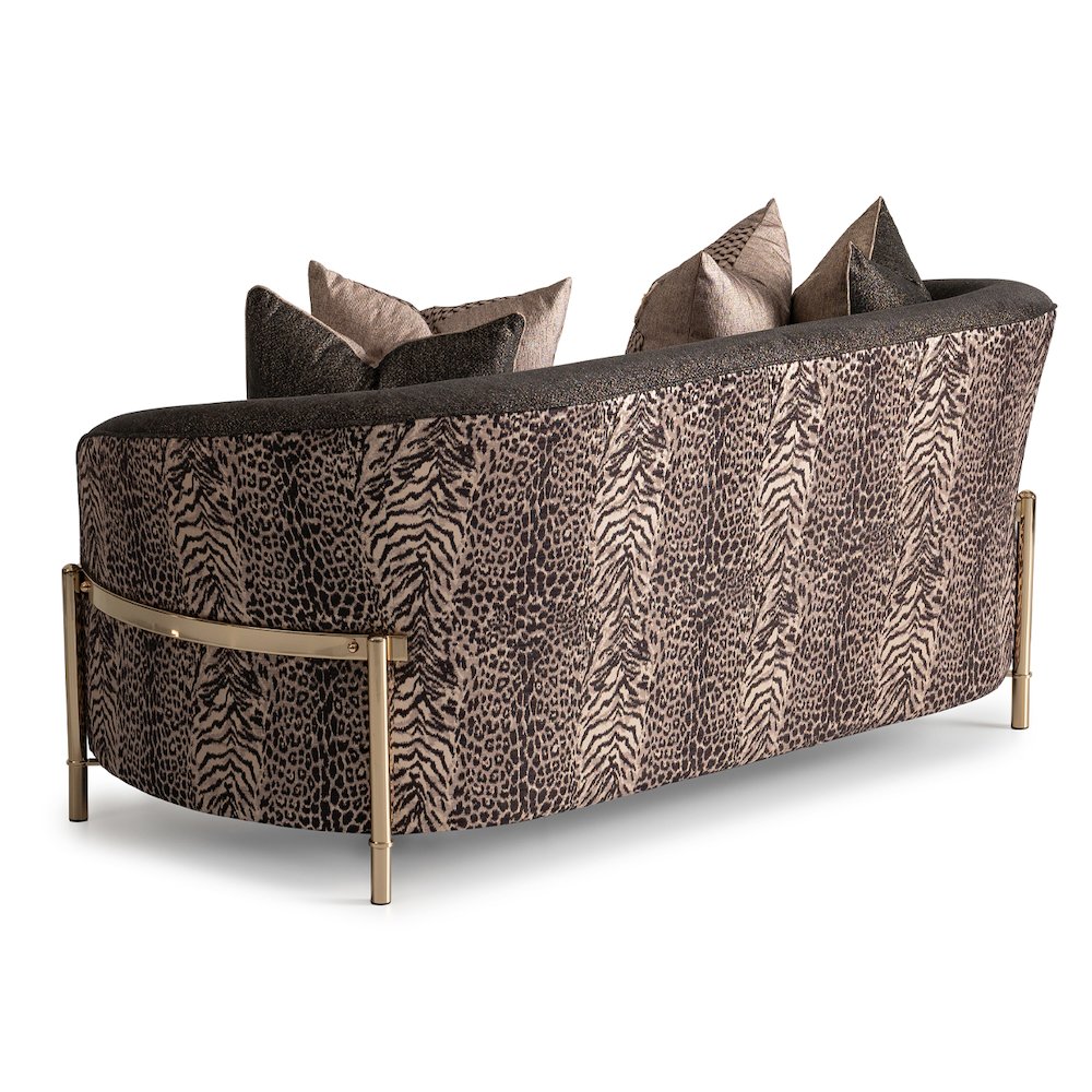 Lisbon Loveseat - Onyx/Gold. Picture 6