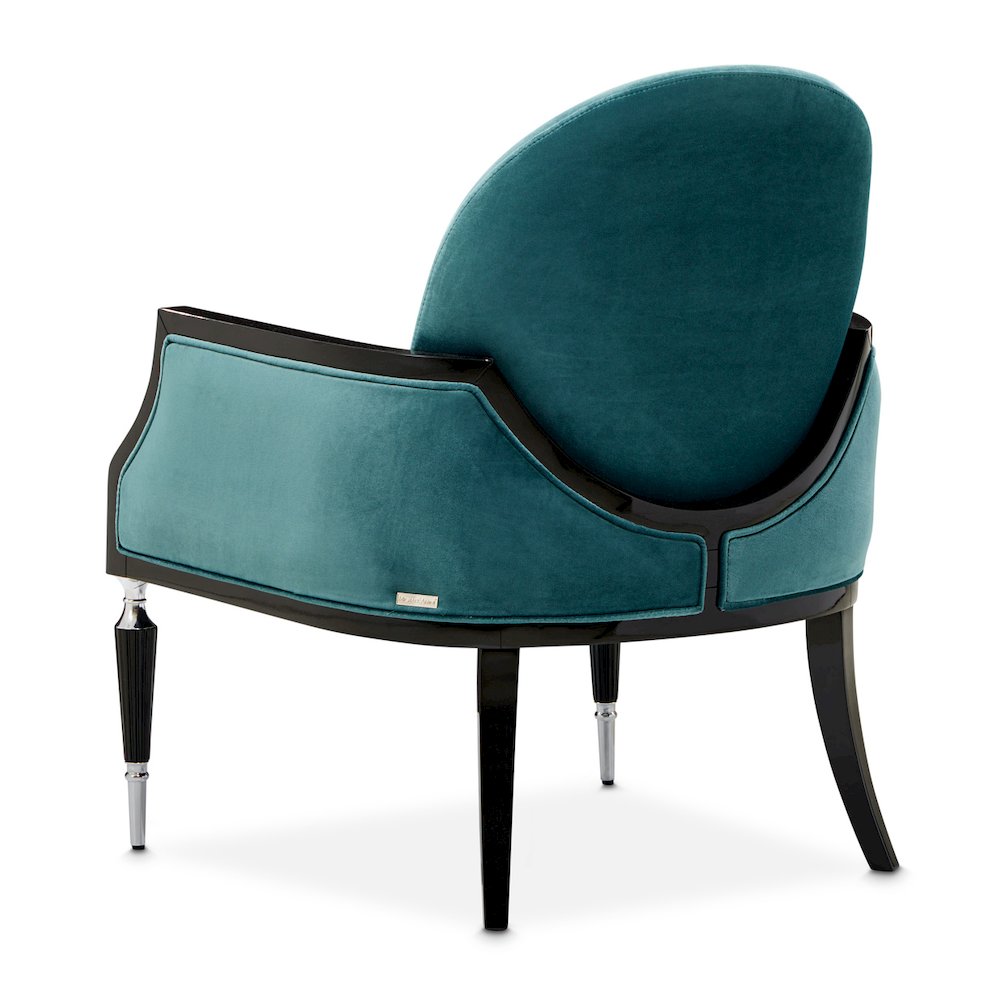 La Francaise Accent Chair - Azure/Black. Picture 7