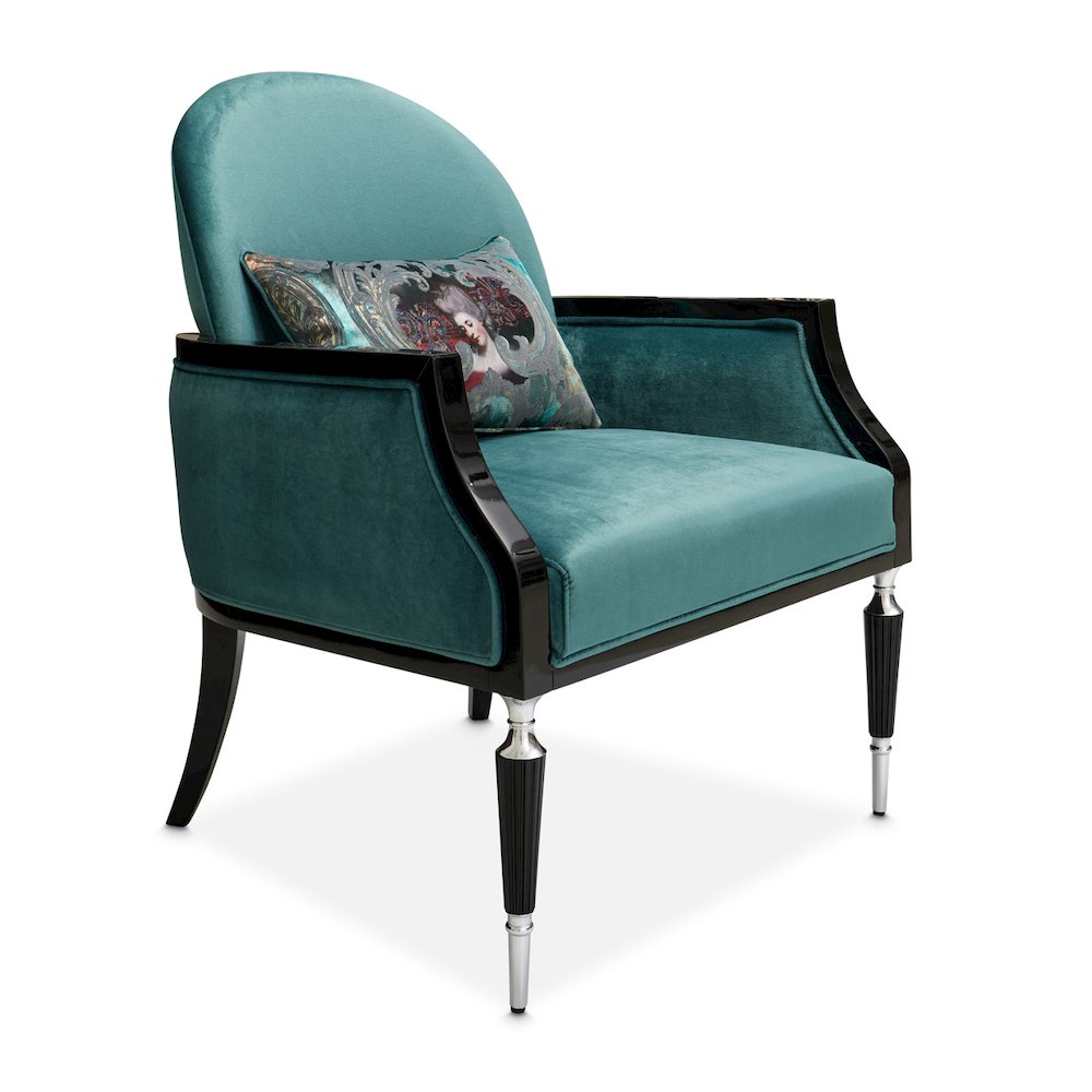 La Francaise Accent Chair - Azure/Black. Picture 15