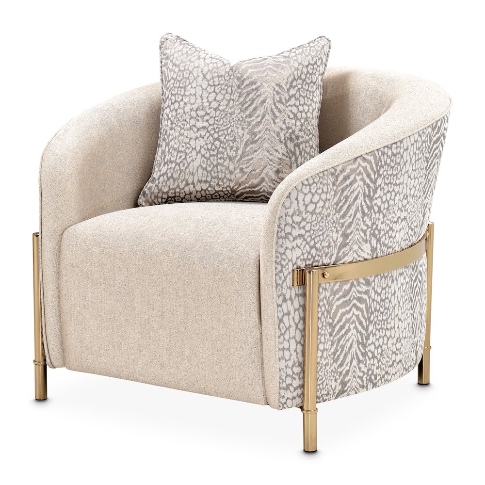 Lisbon Accent Chair - Opal/Gold. Picture 1