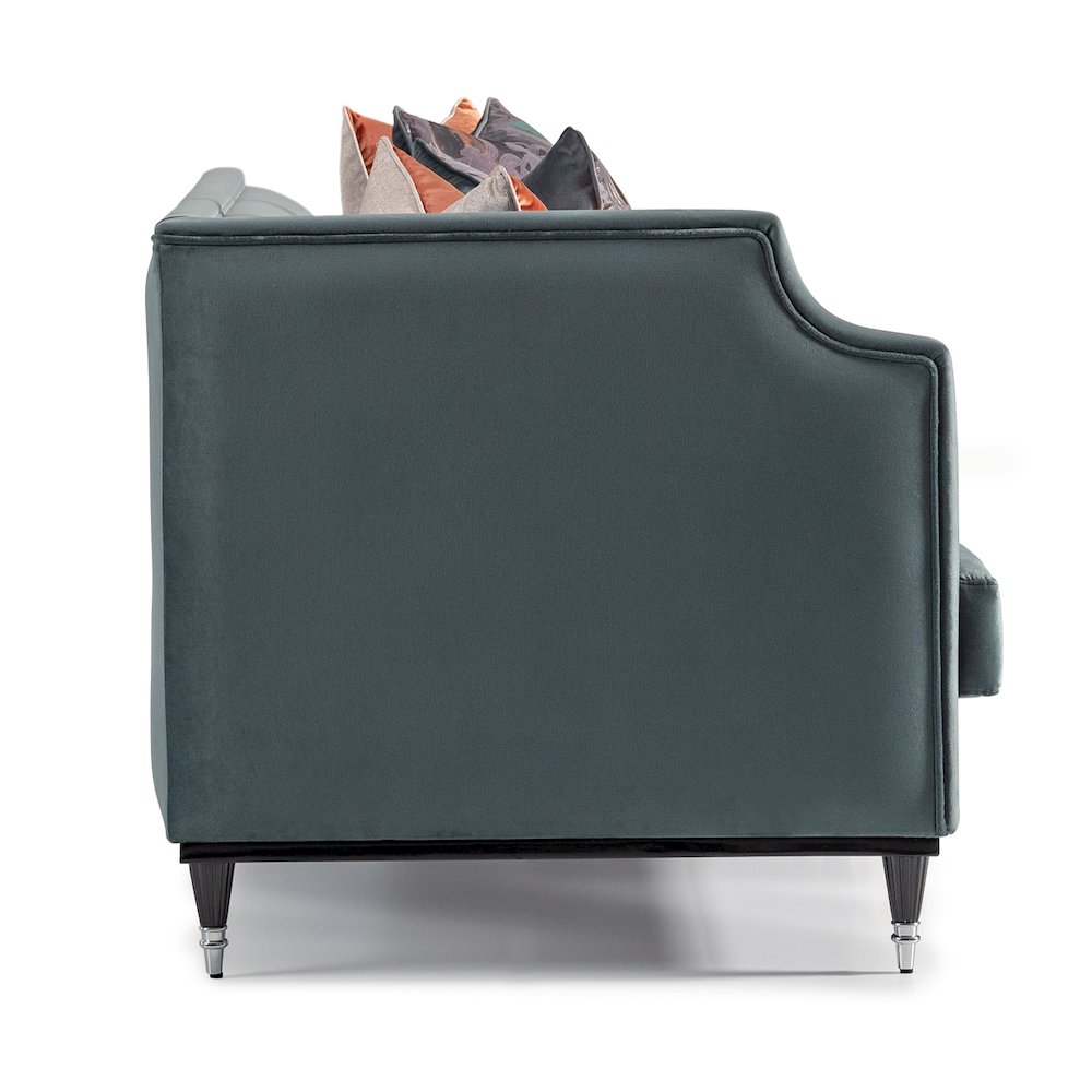 La Francaise Mansion Sofa - Azure/Black. Picture 7