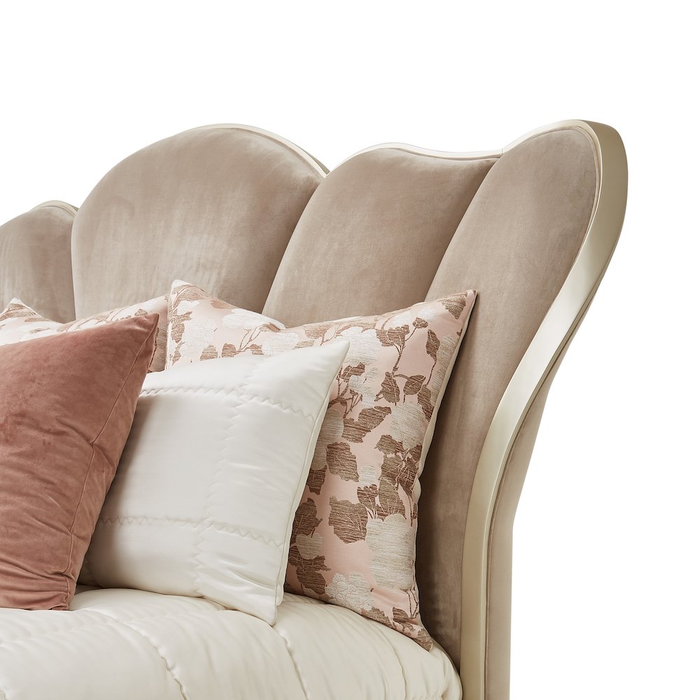 Villa Cherie Queen Channel Tufted Bed - Hazelnut. Picture 7