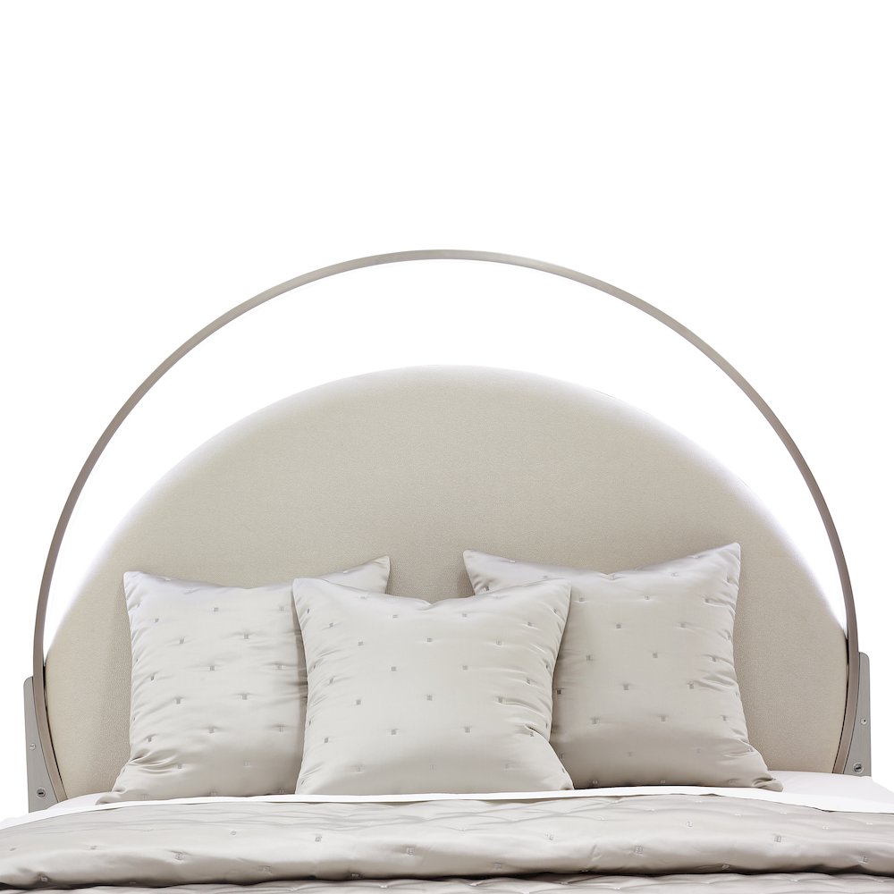 Eclipse Eastern King Upholstered Bed with LED Lights - Moonlight. Picture 8