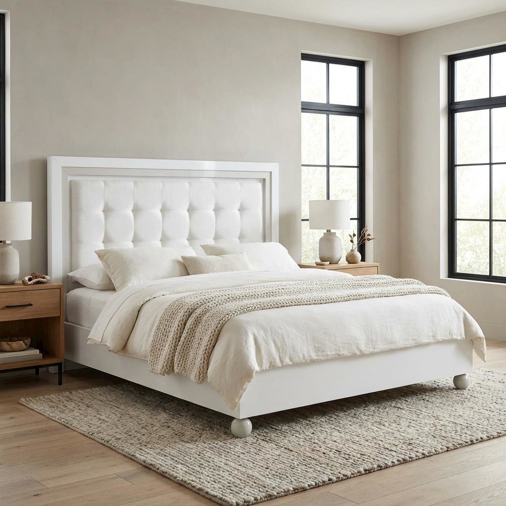 Sky Tower Eastern King Bed - Cloud White. Picture 8