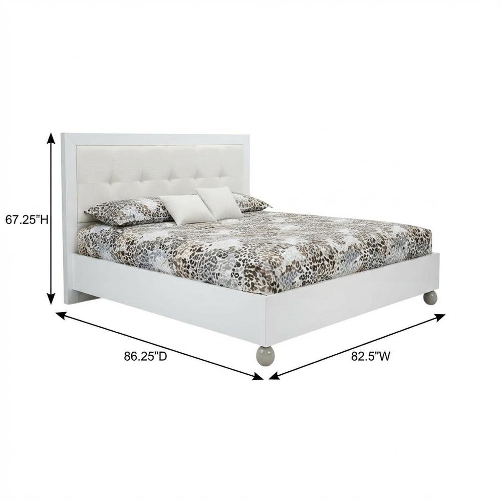 Sky Tower Eastern King Bed - Cloud White. Picture 9