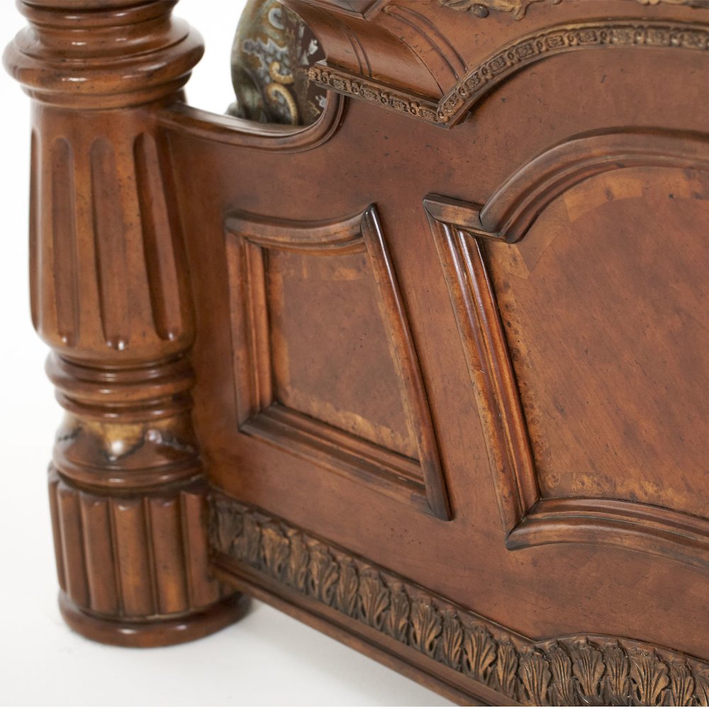 Villa Valencia Eastern King Poster Bed - Classic Chestnut. Picture 6