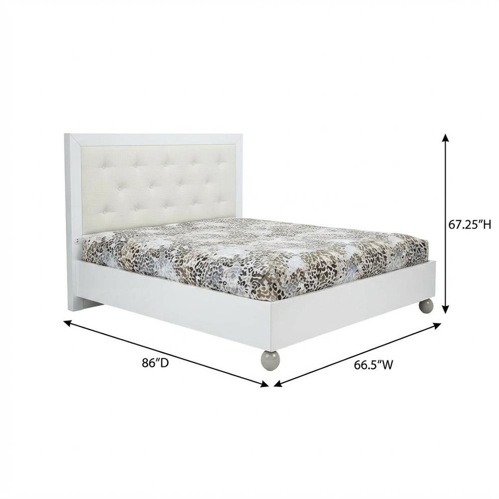 Sky Tower Queen Bed - Cloud White. Picture 9