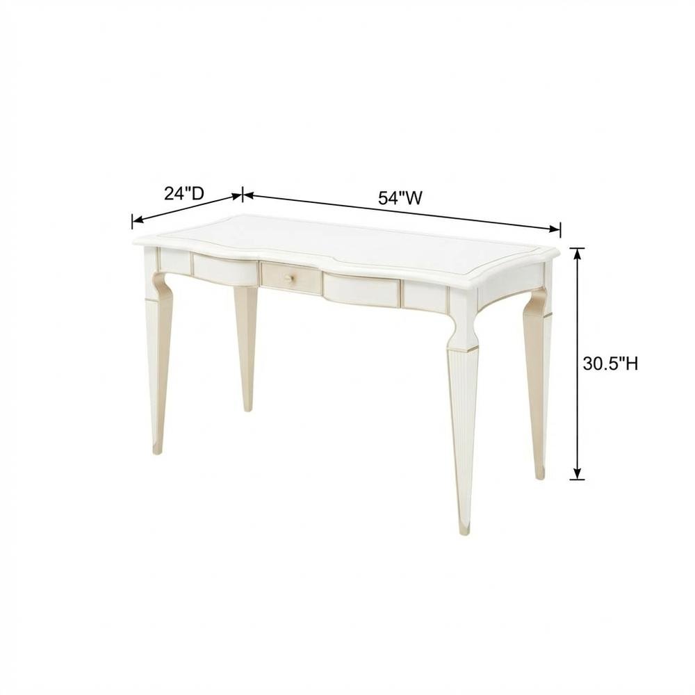 La Marisia Vanity Desk - Creamy Pearl. Picture 9