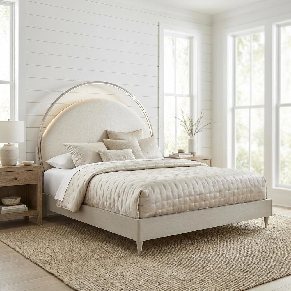 Eclipse Cal King Upholstered Bed with LED Lights - Moonlight. Picture 7