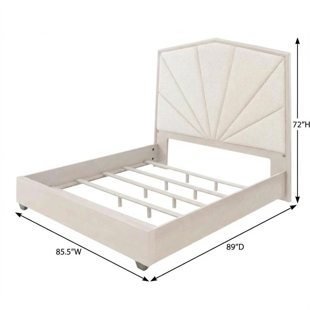 Fantosini King Tufted Panel Bed - Silver Mist. Picture 9