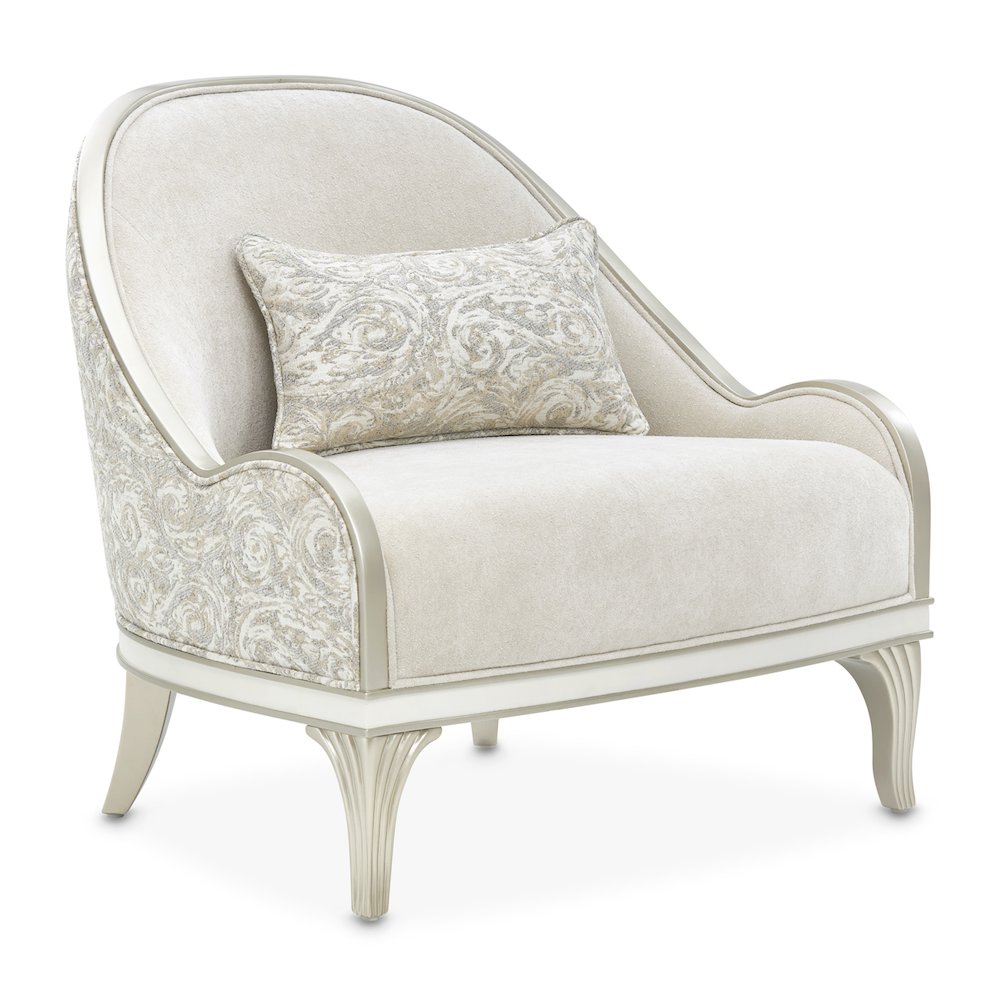 La Marisia Chenille Accent Chair - Tranquil/Light Champagne. Picture 18