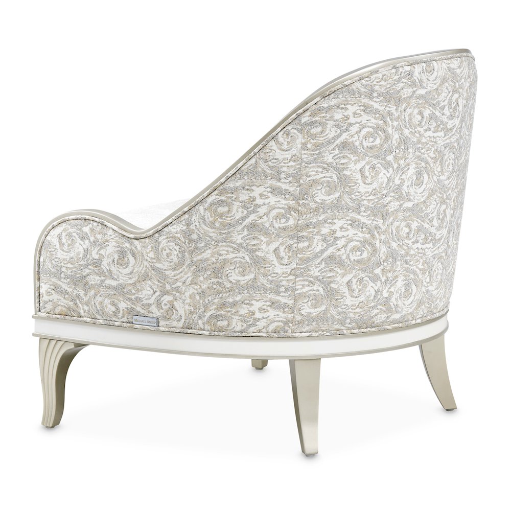 La Marisia Chenille Accent Chair - Tranquil/Light Champagne. Picture 21