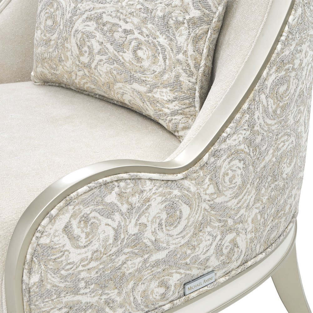 La Marisia Chenille Accent Chair - Tranquil/Light Champagne. Picture 32