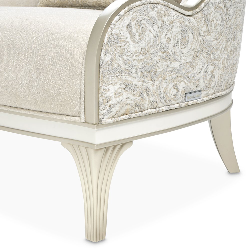 La Marisia Chenille Accent Chair - Tranquil/Light Champagne. Picture 28