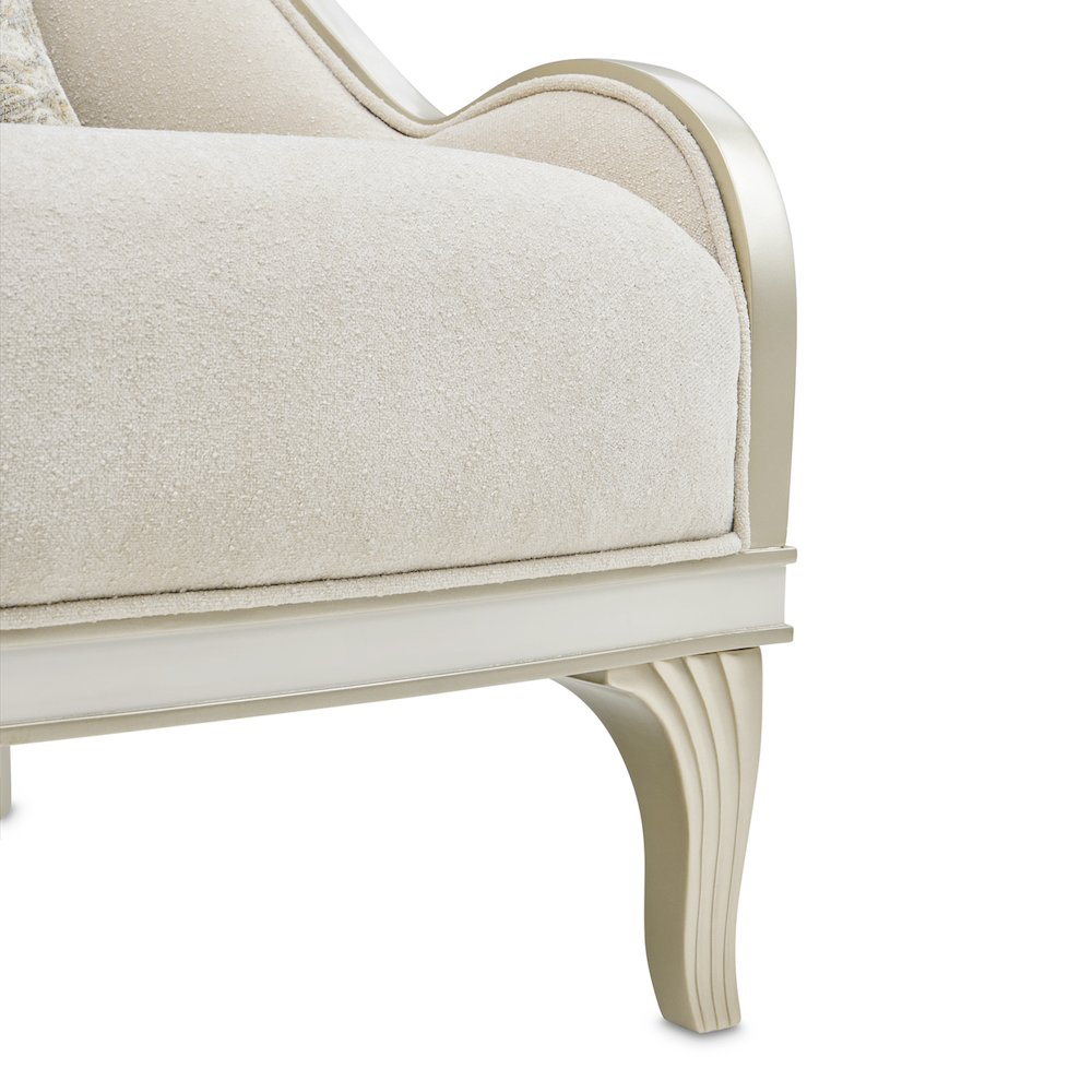 La Marisia Chenille Accent Chair - Tranquil/Light Champagne. Picture 29