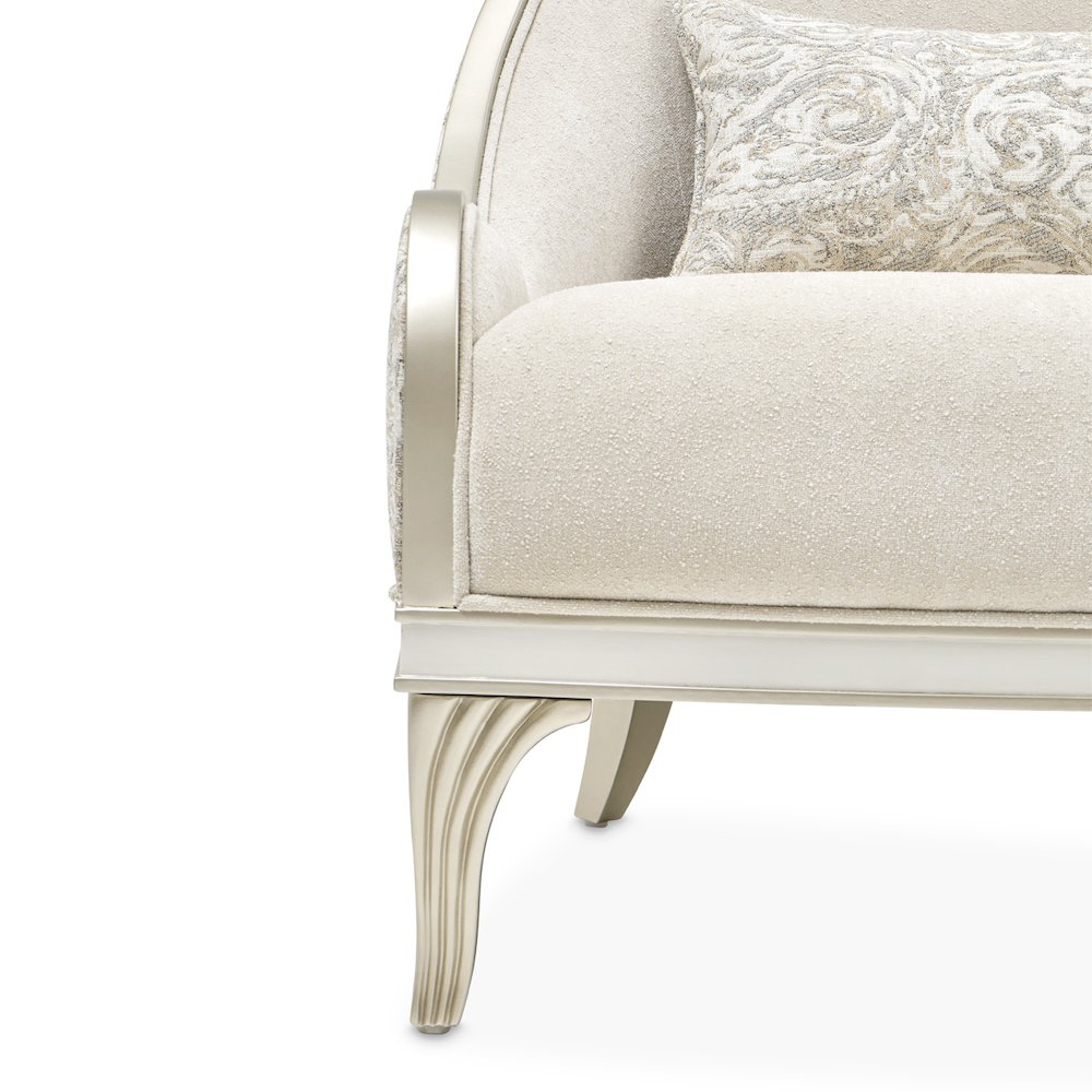 La Marisia Chenille Accent Chair - Tranquil/Light Champagne. Picture 30