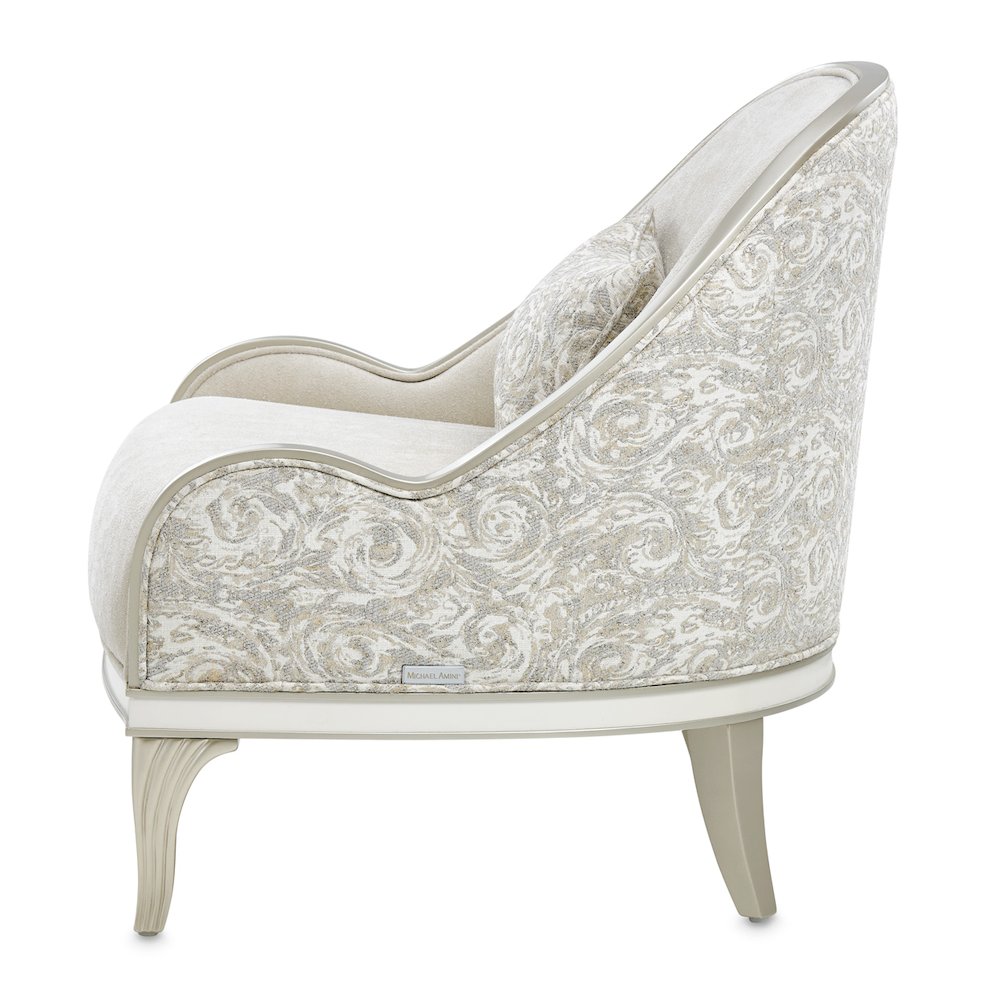 La Marisia Chenille Accent Chair - Tranquil/Light Champagne. Picture 22