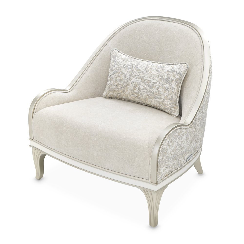 La Marisia Chenille Accent Chair - Tranquil/Light Champagne. Picture 24