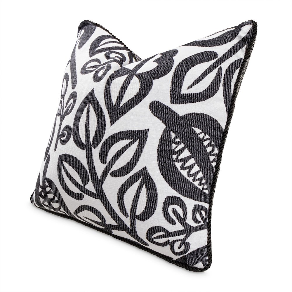 Uptown Downtown Ardent 20" Square Throw Pillow, Set of 2 - Black/White. Picture 12