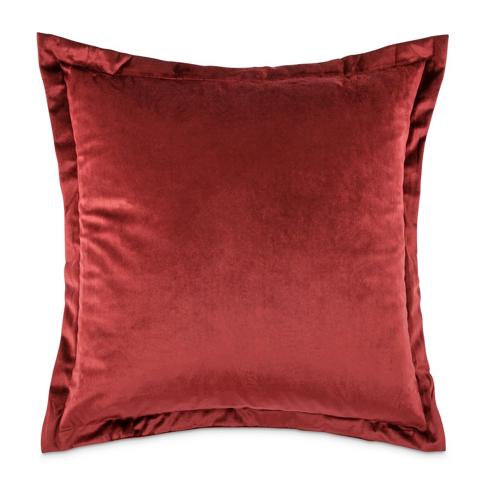 Conner 20" Velvet Throw Pillow, Set of 2 - Sangria. Picture 4