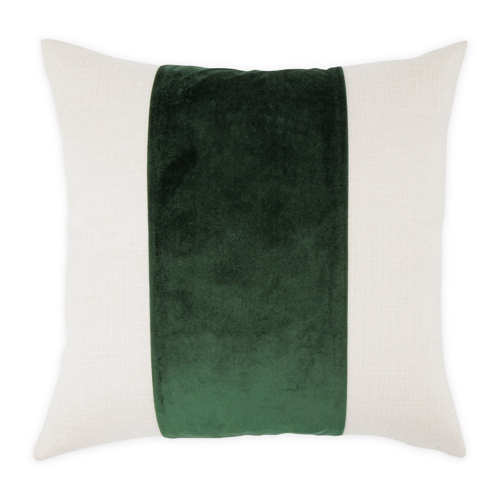 Caleb 21" Square Throw Pillow, Set of 2 - Cloud/Forest Green. Picture 5
