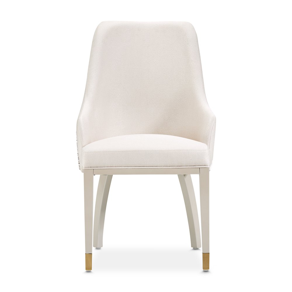 Carmela Dining Arm Chair - Shimmer Ivory. Picture 16